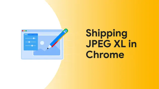 ภาพปกบทความ Shipping JPEG XL in Chrome ของ Chrome for Developers รูปหน้าต่างเบราว์เซอร์ที่มีภาพและแถบปรับค่า
